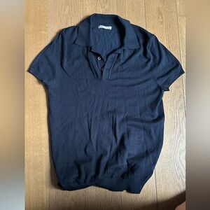 Zara Men's Dark Polo Shirt